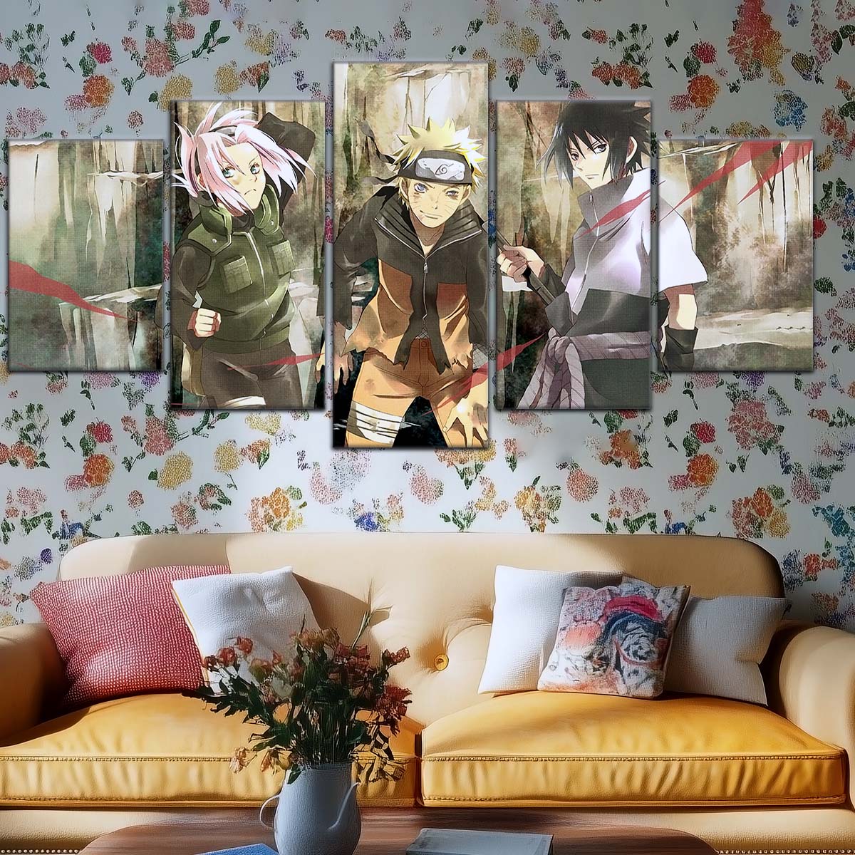 Naruto Wall Art - NA5017 - Sakura Haruno - Naruto Uzumaki - Sasuke Uchiha - Naruto Poster - Naruto Canvas