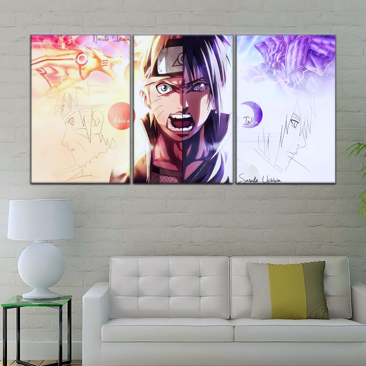 Naruto Wall Art - NA5026 - Naruto Uzumaki - Sasuke Uchiha - Indra Ōtsutsuki Ashura Ootsutsuki - Naruto Poster - Naruto Canvas