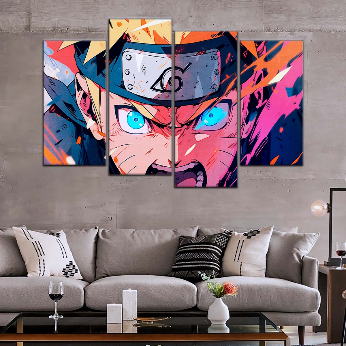Naruto Wall Art - NA5040 - Naruto Uzumaki - Dynamic Ninja Power Display - Naruto Poster - Naruto Canvas