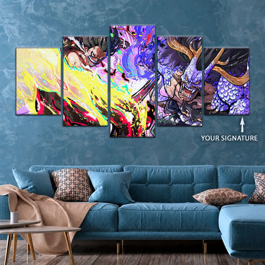 One Piece Canvas Wall Art - OP5022 - Luffy Gear Four vs Kaido