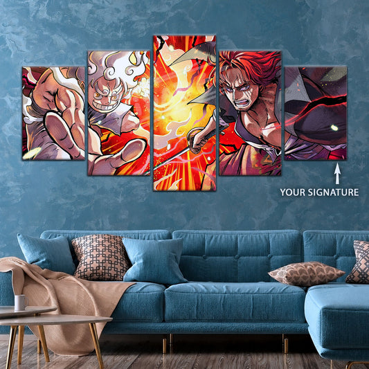 One Piece Canvas Wall Art - OP5026 - Monkey D. Luffy - Shanks