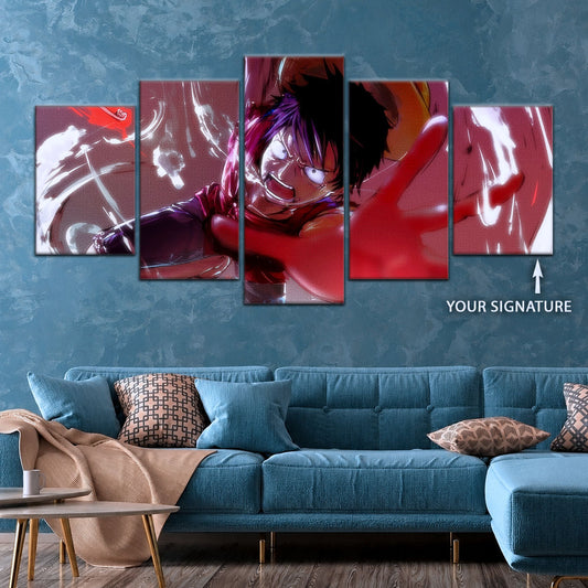 One Piece Canvas Wall Art - OP5037 - Luffy's Fierce Reach
