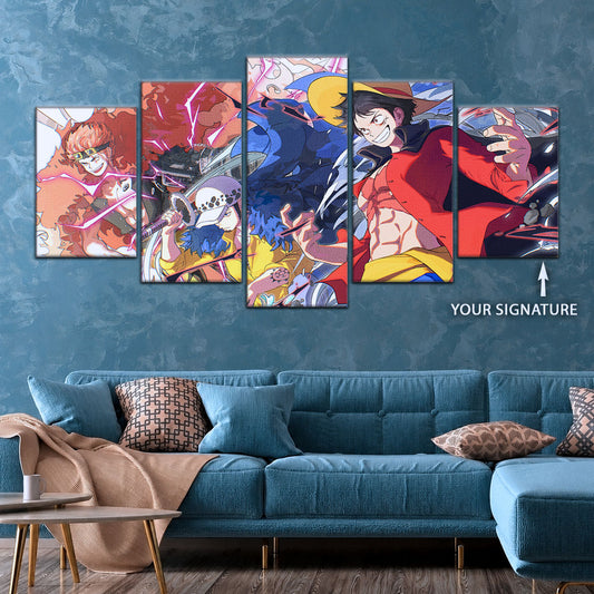 One Piece Canvas Wall Art - OP5068 - Monkey D. Luffy - Trafalgar Law - Eustass Kid