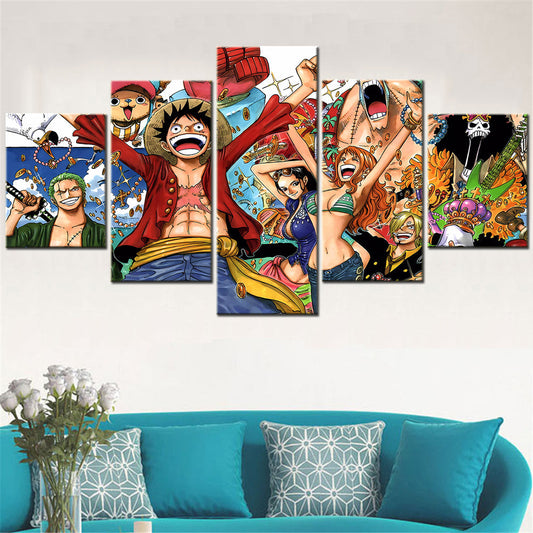 One Piece Canvas Wall Art - OP5106 - Monkey D. Luffy - Roronoa Zoro - Nami - Robin