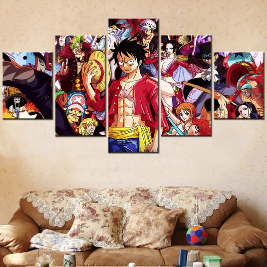 One Piece Canvas Wall Art - OP5109 - Monkey D. Luffy - Roronoa Zoro - Sanji - Straw Hat Crew