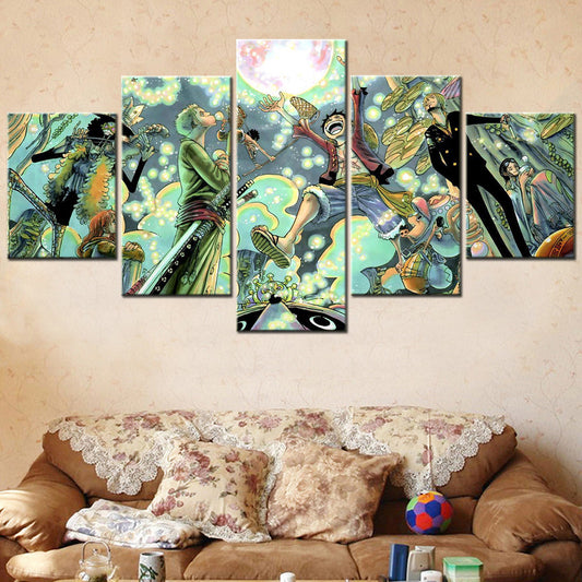 One Piece Canvas Wall Art - OP5116 - Monkey D. Luffy - Roronoa Zoro - Sanji - Straw Hat Crew