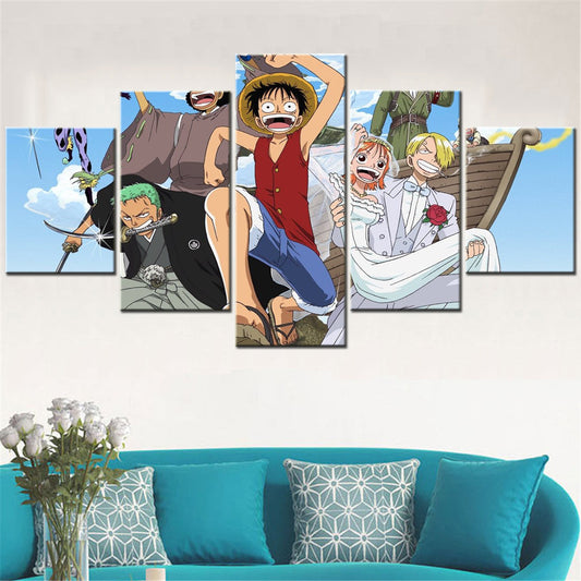 One Piece Monster Trio Canvas Wall Art - OP5123 - Monkey D. Luffy - Roronoa Zoro - Sanji