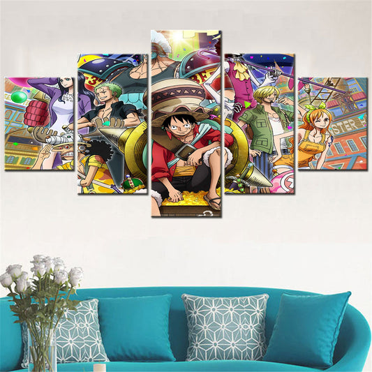 One Piece Canvas Wall Art - OP5126 - Monkey D. Luffy - Roronoa Zoro - Sanji - Straw Hat Crew