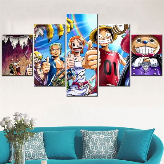 One Piece Canvas Wall Art - OP5132 - Monkey D. Luffy - Roronoa Zoro - Sanji - Straw Hat Crew