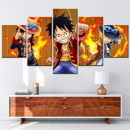 One Piece Canvas Wall Art - OP5139 - Monkey D. Luffy - Sabo - Eustass Kid