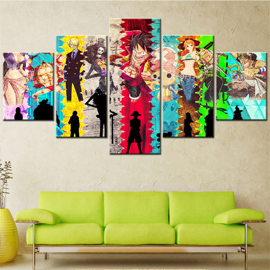 One Piece Canvas Wall Art - OP5140 - Monkey D. Luffy - Roronoa Zoro - Sanji - Straw Hat Crew