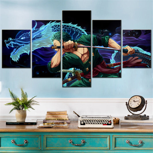 One Piece Canvas Wall Art - OP5163 - Roronoa Zoro Three Sword Style