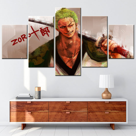 One Piece Canvas Wall Art - OP5164 - Roronoa Zoro Three Sword Style