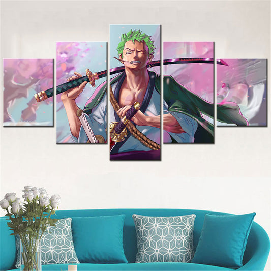 One Piece Canvas Wall Art - OP5166 - Roronoa Zoro Three Sword Style