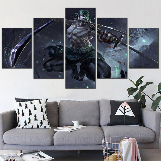 One Piece Canvas Wall Art - OP5169 - Roronoa Zoro Three Sword Style
