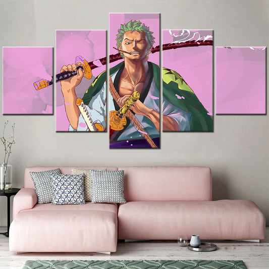 One Piece Canvas Wall Art - OP5171 - Roronoa Zoro Three Sword Style