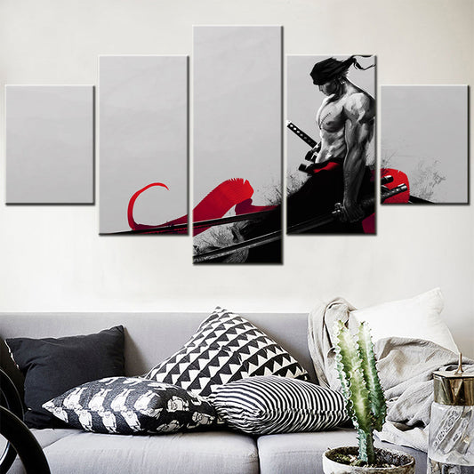 One Piece Canvas Wall Art - OP5172 - Roronoa Zoro Three Sword Style