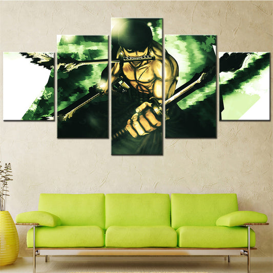 One Piece Canvas Wall Art - OP5174 - Roronoa Zoro Three Sword Style