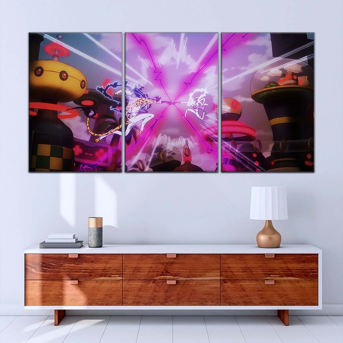 One Piece Wall Art - OP5001 - Monkey D. Luffy Gear 5 Vs Rob Lucci - One Piece Poster - One Piece Canvas