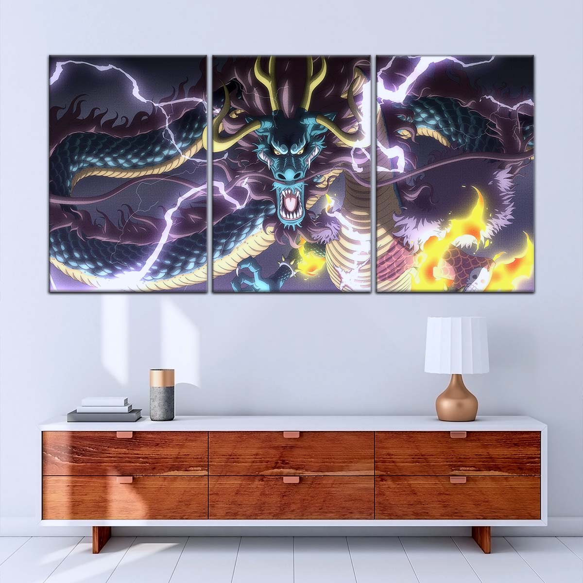 One Piece Wall Art - OP5035 - Kaido Thunderstorm - One Piece Poster - One Piece Canvas