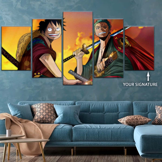 One Piece Wall Art - OP5065 - Monkey D. Luffy - Roronoa Zoro - One Piece Poster - One Piece Canvas