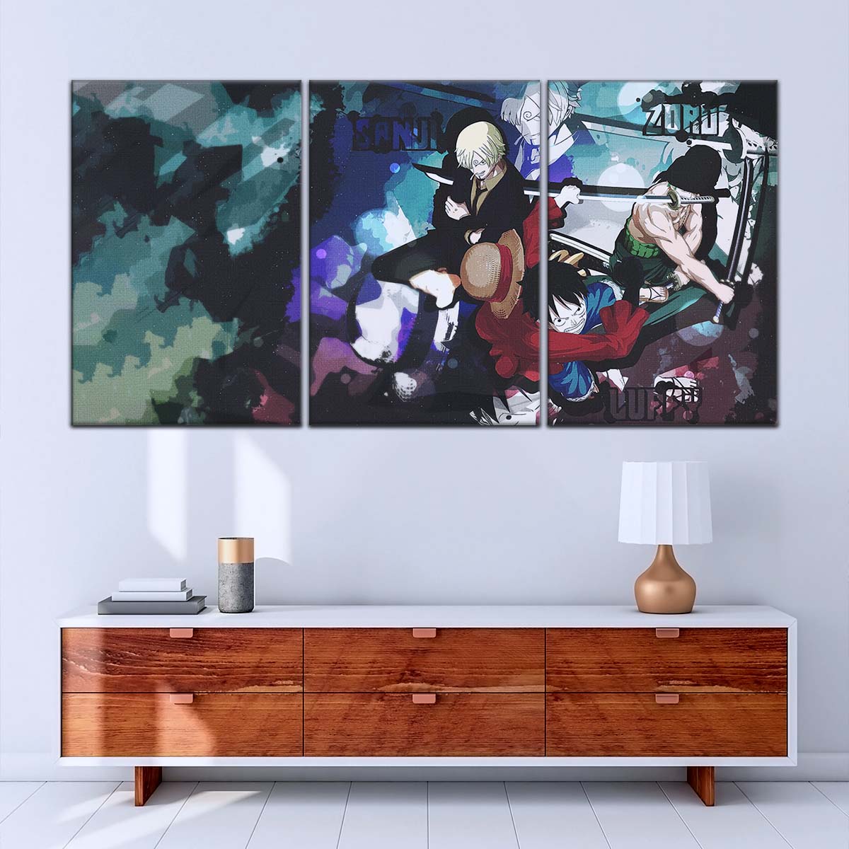 One Piece Wall Art - OP5074 - Monkey D. Luffy - Roronoa Zoro - Sanji - One Piece Poster - One Piece Canvas