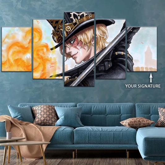 One Piece Wall Art - OP5083 - Sabo Blaze - One Piece Poster - One Piece Canvas