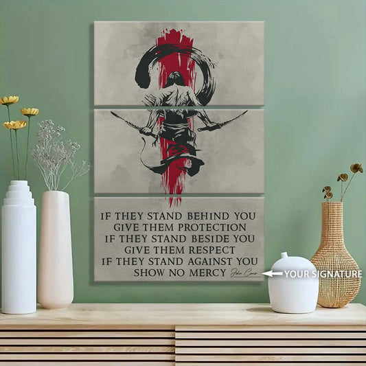 Samurai - 3 Piece Wall Art - SA053 - IF - Show No Mercy - Samurai Canvas
