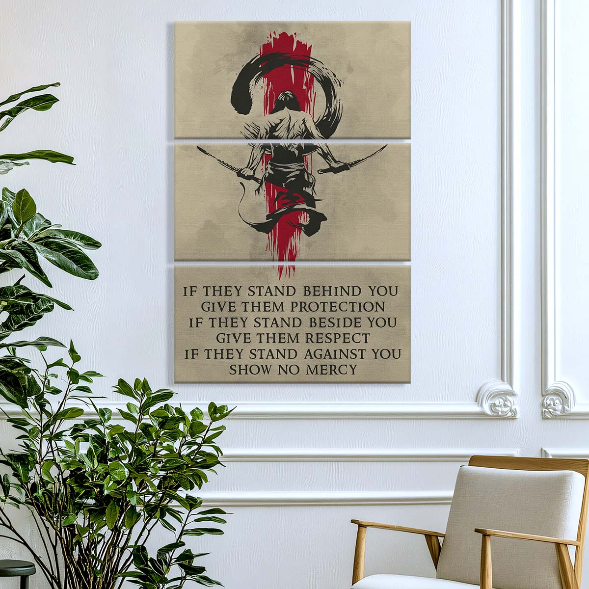 Samurai - 3 Piece Wall Art - SA071 - Don't Ever Think That The Reason - Samurai Canvas