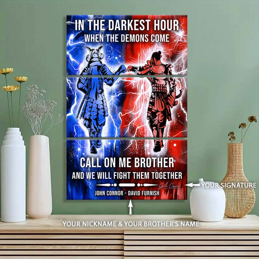 Samurai - 3 Piece Wall Art - SA099 - Call On me Brother - Bushido - Katana - Ronin - Miyamoto Musashi - Samurai Canvas