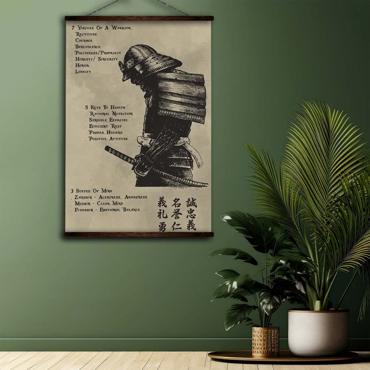 Samurai Wall Art - Samurai Poster - Samurai Canvas - 7 5 3 CODE - SA021 - Vertical Poster - Vertical Canvas