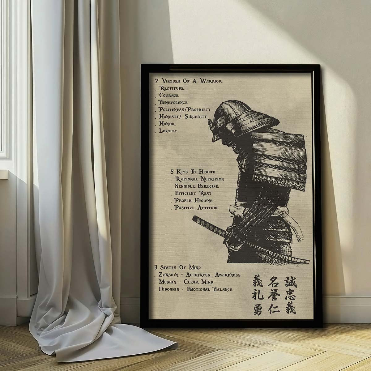 Samurai Wall Art - Samurai Poster - Samurai Canvas - 7 5 3 CODE - SA021 - Vertical Poster - Vertical Canvas
