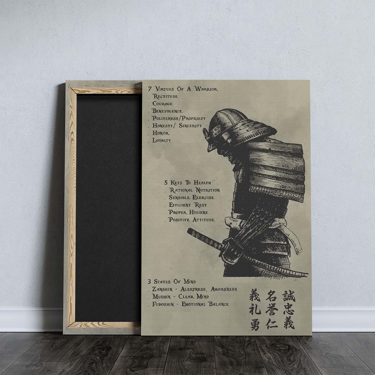 Samurai Wall Art - Samurai Poster - Samurai Canvas - 7 5 3 CODE - SA021 - Vertical Poster - Vertical Canvas