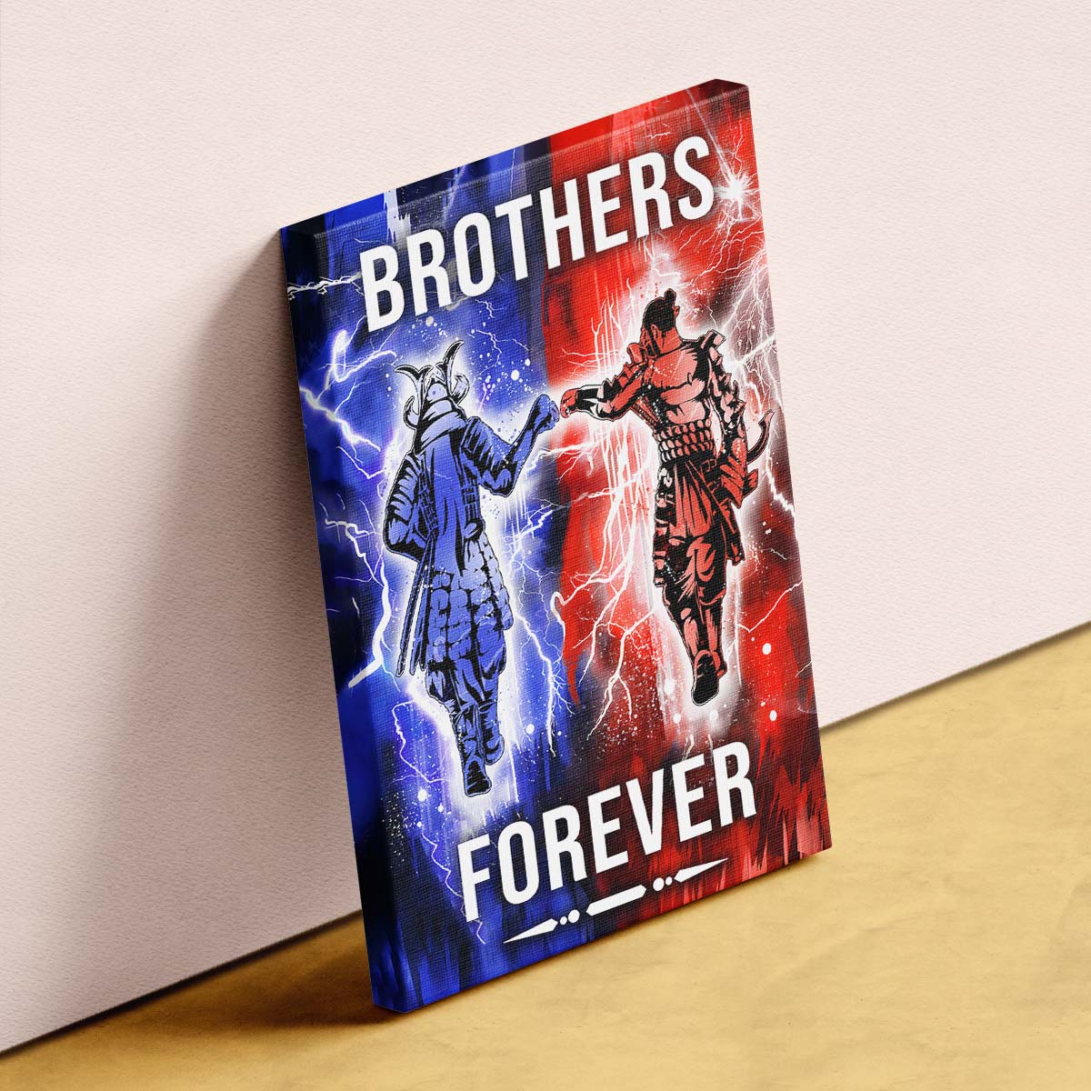 Samurai Wall Art - Samurai Poster - Samurai Canvas - Brothers Forever - Bushido - Katana - Ronin - Miyamoto Musashi - SA101 - Vertical Poster - Vertical Canvas