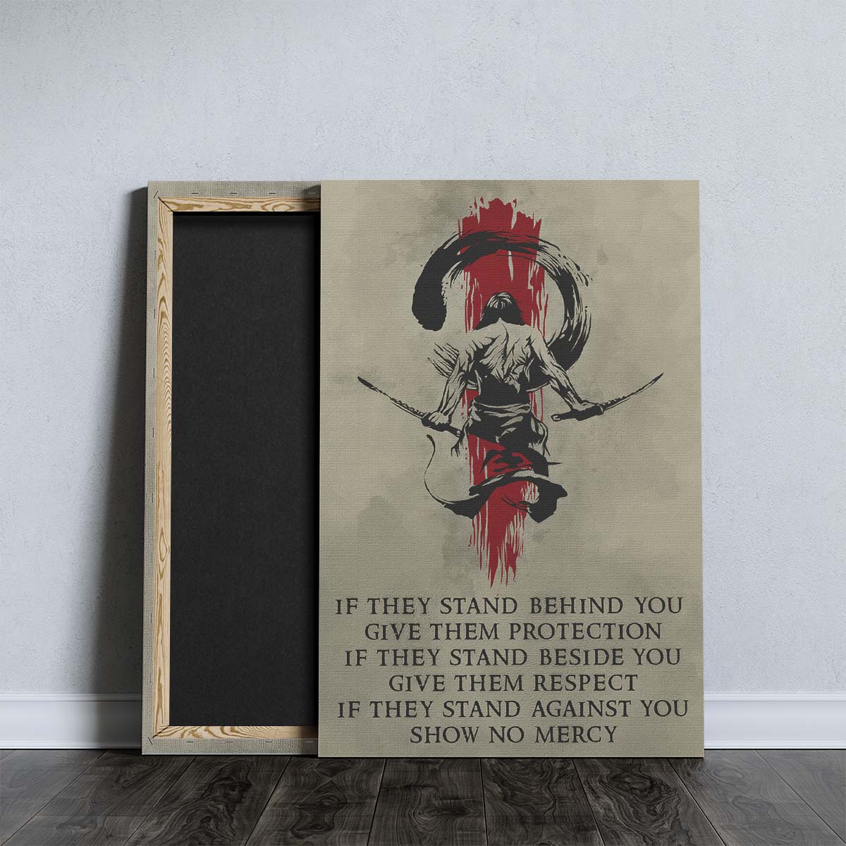 samurai wall art - samurai poster - samurai canvas - if - show no mercy - sa053 - vertical poster - vertical canvas