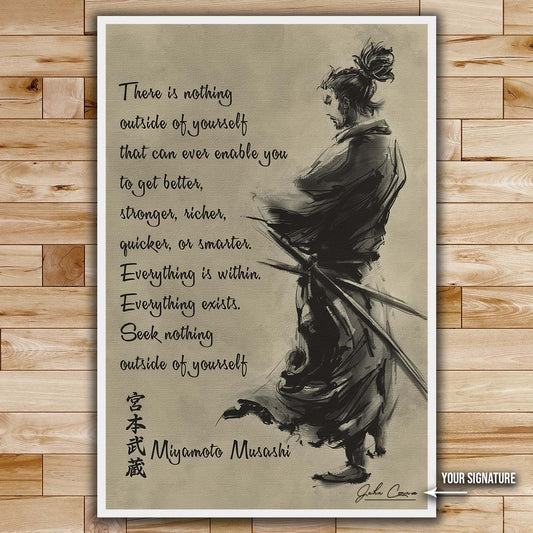 Samurai Wall Art - Samurai Poster - Samurai Canvas - Outside Of Yourself - SA054 - Vertical Poster - Vertical Canvas
