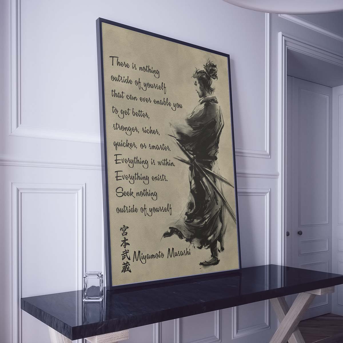Samurai Wall Art - Samurai Poster - Samurai Canvas - Outside Of Yourself - SA054 - Vertical Poster - Vertical Canvas