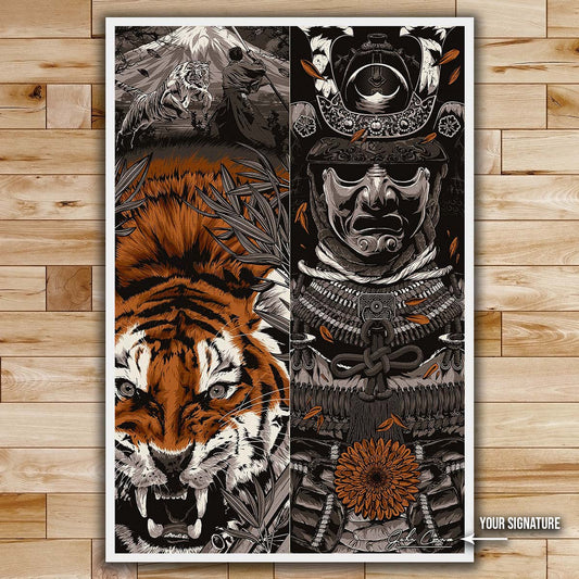 Samurai Wall Art - Samurai Poster - Samurai Canvas - Samurai - SA032 - Vertical Poster - Vertical Canvas