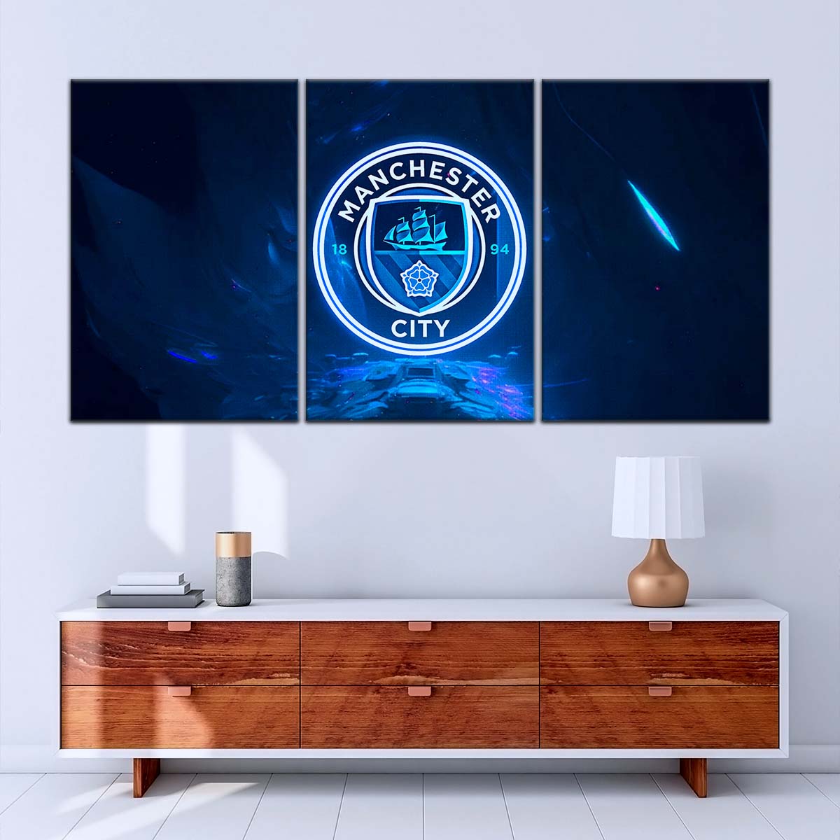 Soccer Wall Art - FB5050 - Ocean Manchester City FC - Soccer Poster - Soccer Canvas