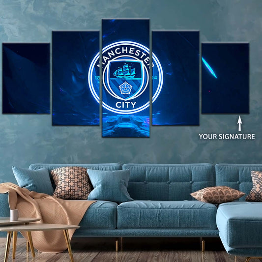 Soccer Wall Art - FB5050 - Ocean Manchester City FC - Soccer Poster - Soccer Canvas