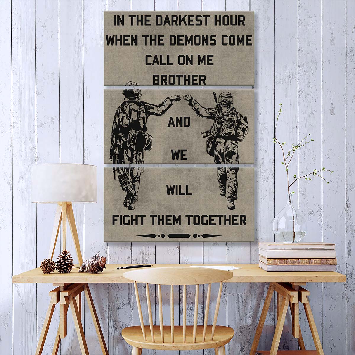 Soldier - 3 Piece Wall Art - SD001 - Call On me Brother - Army - Marine - Soldier Canvas