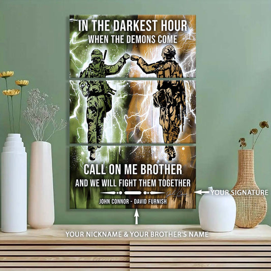 Soldier - 3 Piece Wall Art - SD042 - Call On me Brother - Army - Marine - Soldier Canvas