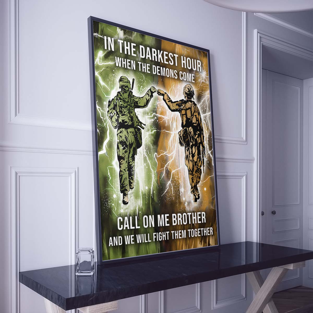 Soldier Wall Art - Soldier Poster - Soldier Canvas - Call On me Brother - Army - Marine - SD042 - Vertical Poster - Vertical Canvas