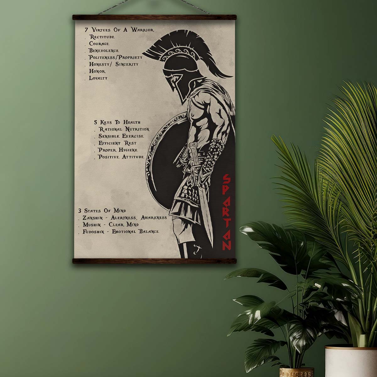 Spartan Wall Art - Spartan Poster - Spartan Canvas - 753 CODE - WA002 - Spartan Warrior - Vertical Poster - Vertical Canvas