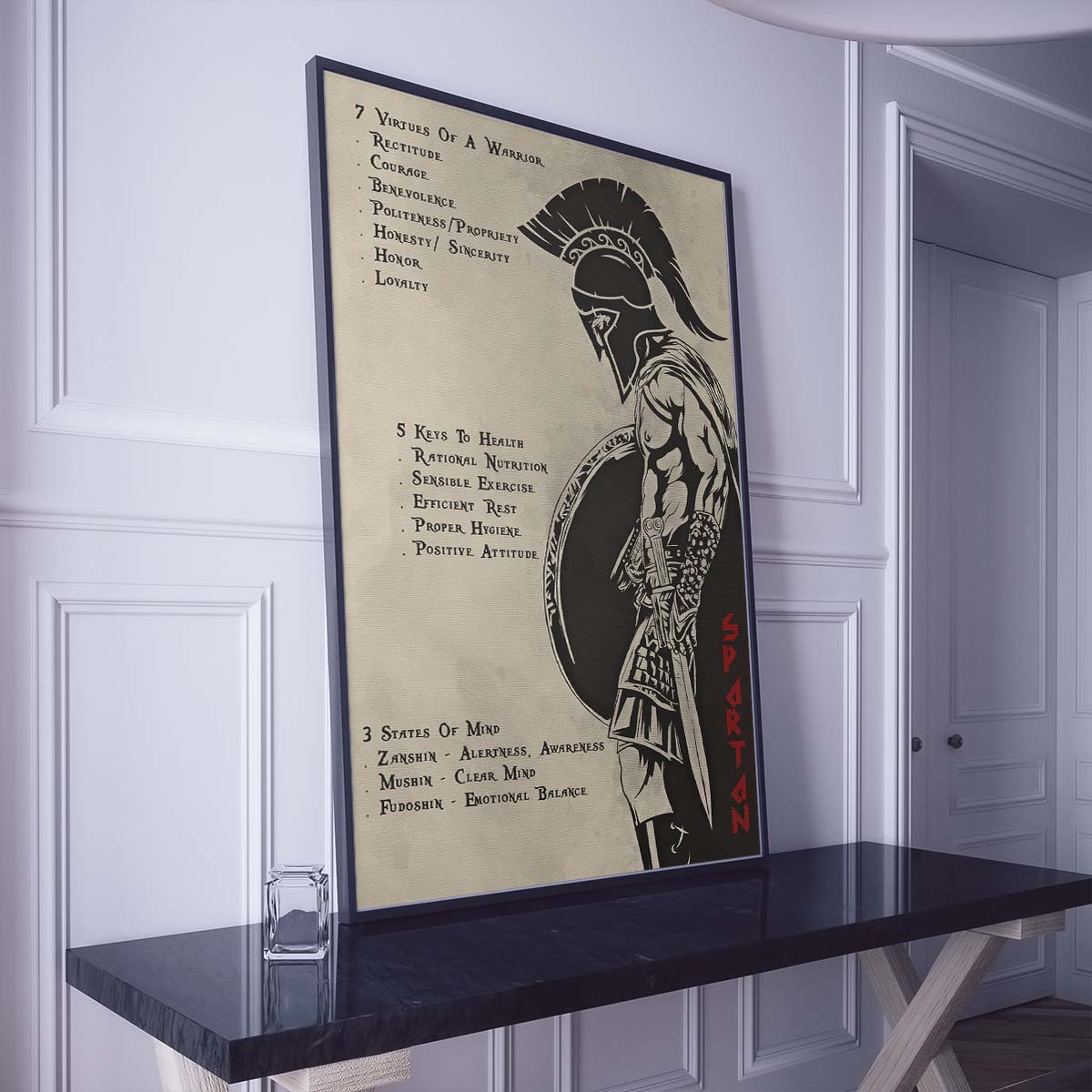 Spartan Wall Art - Spartan Poster - Spartan Canvas - 753 CODE - WA002 - Spartan Warrior - Vertical Poster - Vertical Canvas