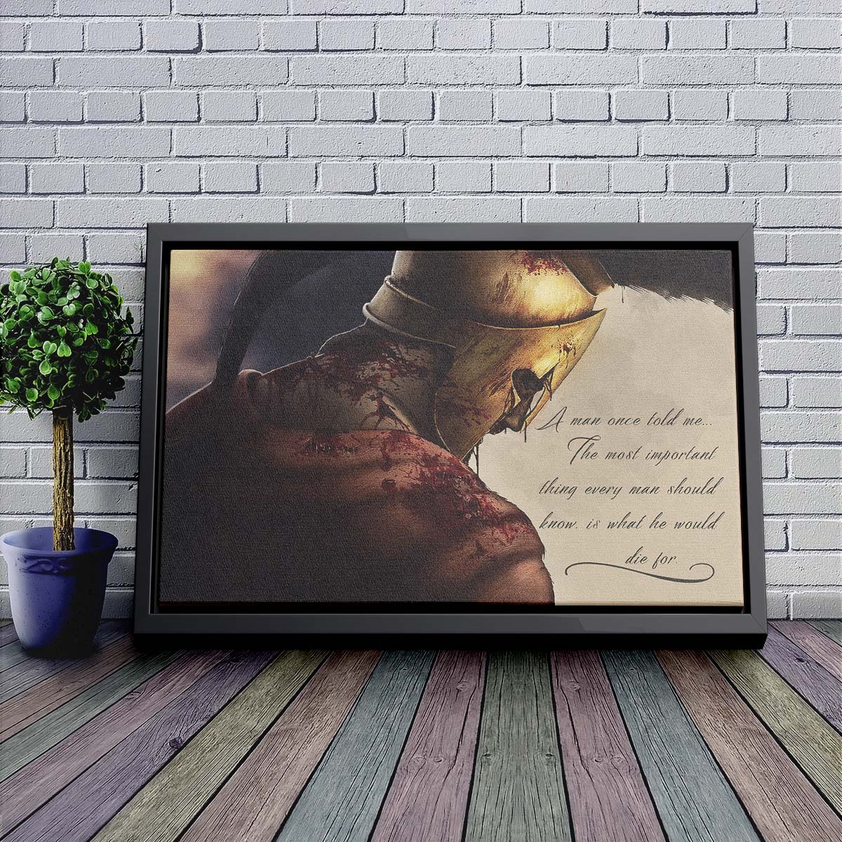 Spartan Wall Art - Spartan Poster - Spartan Canvas - A Man Once Told Me - Leonidas - WA012 - Spartan Warrior - Horizontal Poster - Horizontal Canvas