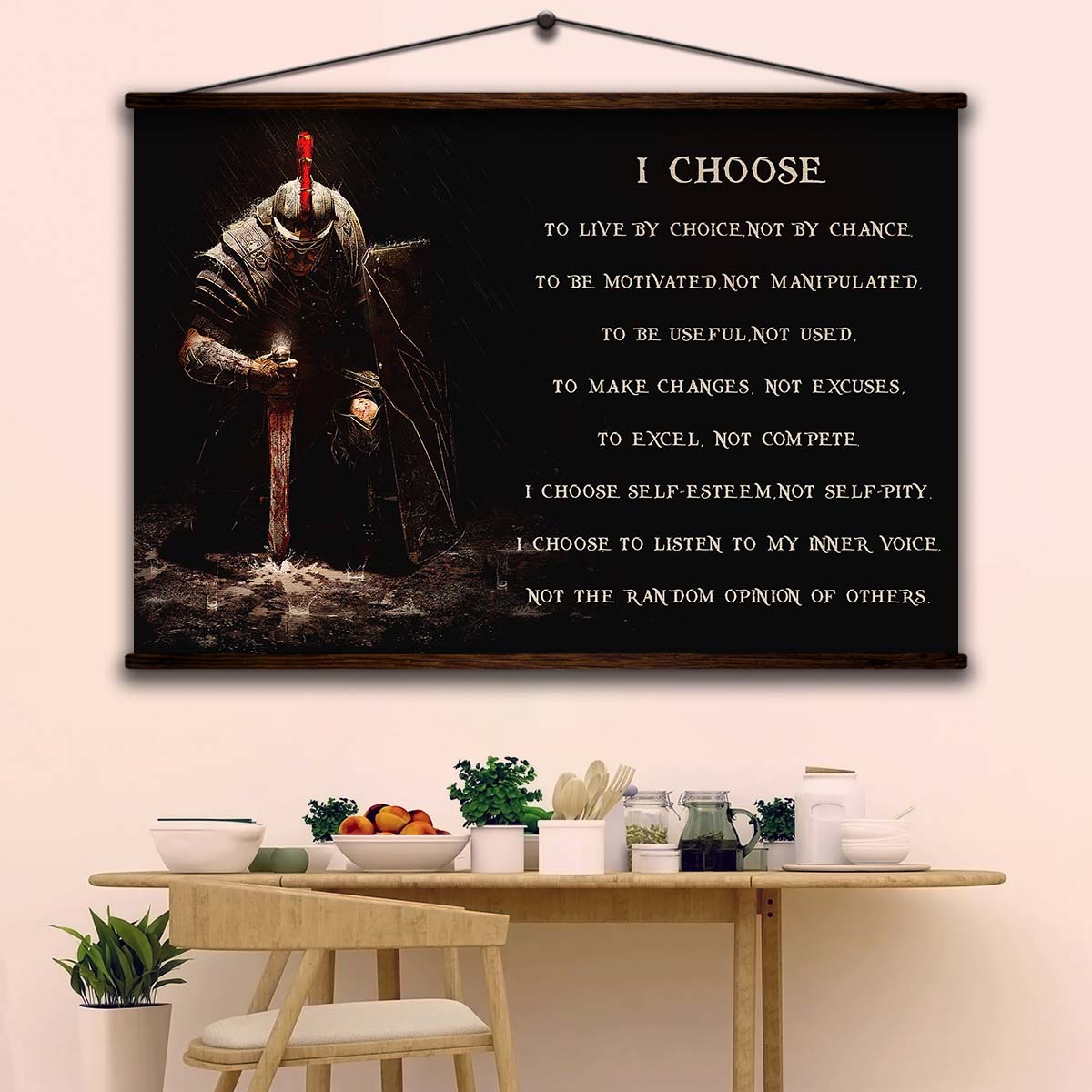 Spartan Wall Art - Spartan Poster - Spartan Canvas - I Choose - WA024 - Spartan Warrior - Horizontal Poster - Horizontal Canvas