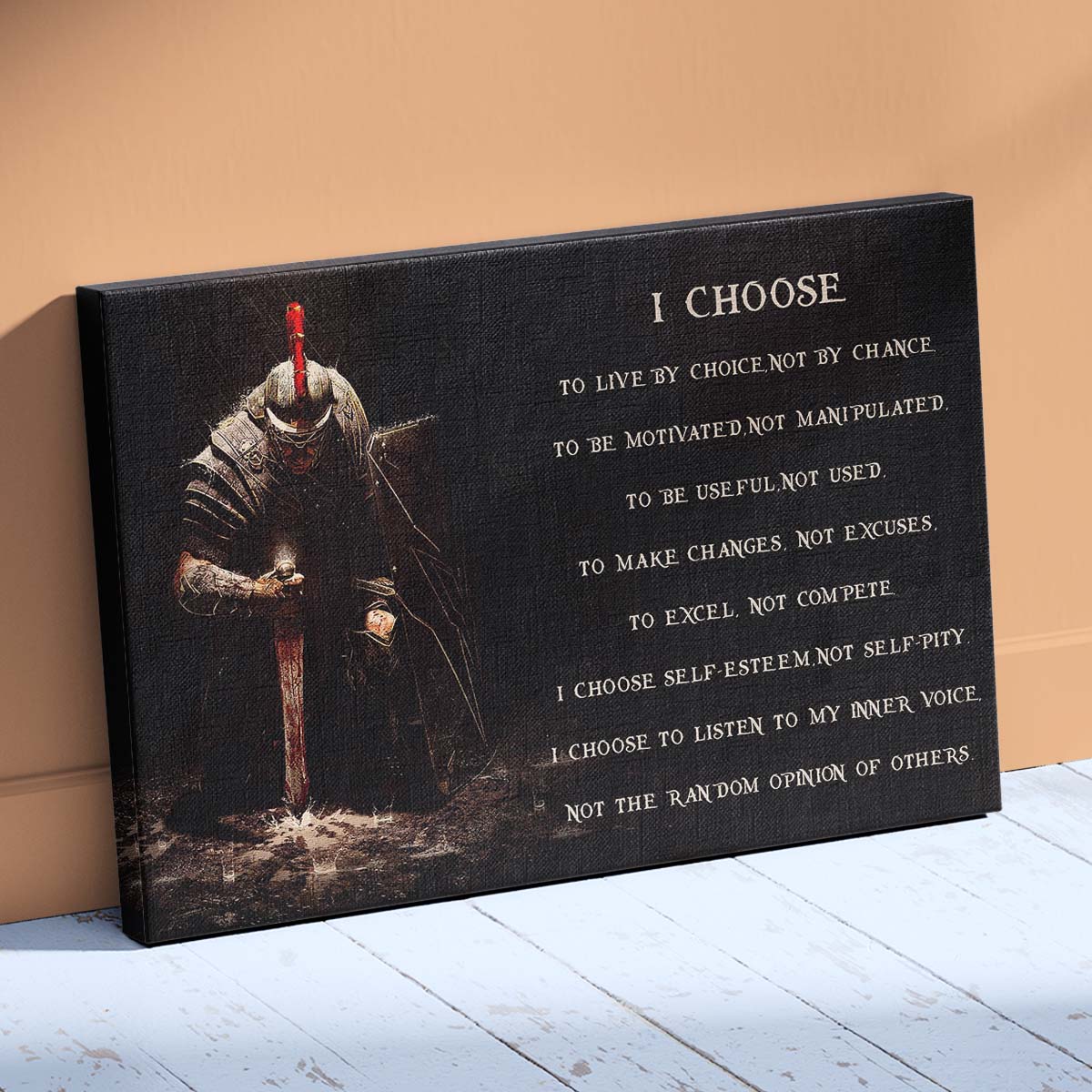 Spartan Wall Art - Spartan Poster - Spartan Canvas - I Choose - WA024 - Spartan Warrior - Horizontal Poster - Horizontal Canvas