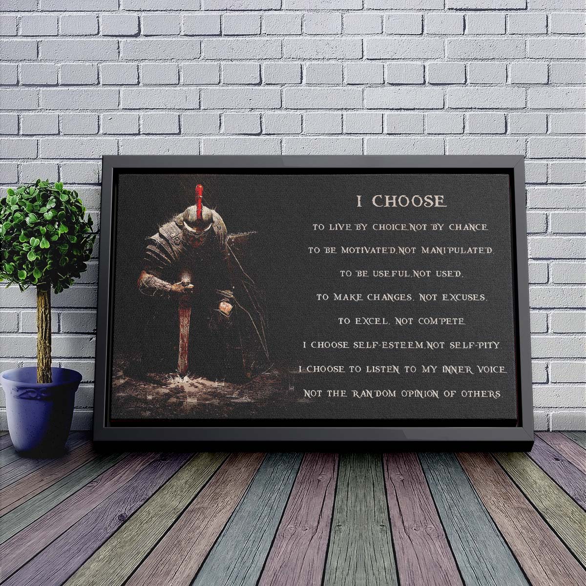 Spartan Wall Art - Spartan Poster - Spartan Canvas - I Choose - WA024 - Spartan Warrior - Horizontal Poster - Horizontal Canvas