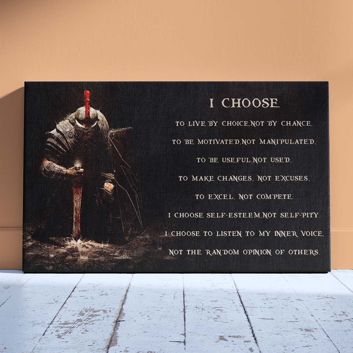Spartan Wall Art - Spartan Poster - Spartan Canvas - I Choose - WA024 - Spartan Warrior - Horizontal Poster - Horizontal Canvas